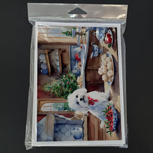 Load image into Gallery viewer, Maltese Christmas Cookies Greeting Cards - Blank Note Cards – 8-Pack of Artist-Designed Cards with Envelopes