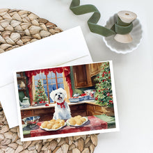 Load image into Gallery viewer, Maltese Christmas Cookies Greeting Cards - Blank Note Cards – 8-Pack of Artist-Designed Cards with Envelopes