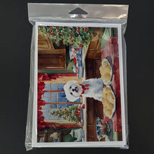 Load image into Gallery viewer, Maltese Christmas Cookies Greeting Cards - Blank Note Cards – 8-Pack of Artist-Designed Cards with Envelopes