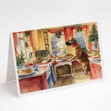 Load image into Gallery viewer, Mastiff Christmas Cookies Greeting Cards - Blank Note Cards – 8-Pack of Artist-Designed Cards with Envelopes