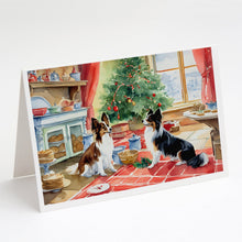 Load image into Gallery viewer, Papillon Christmas Cookies Greeting Cards - Blank Note Cards – 8-Pack of Artist-Designed Cards with Envelopes
