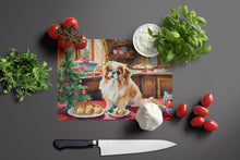 Load image into Gallery viewer, Pekingese Christmas Cookies Glass Cutting Boards – Durable, Decorative Kitchen Art