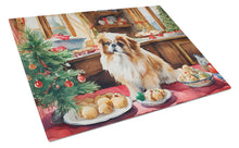 Load image into Gallery viewer, Pekingese Christmas Cookies Glass Cutting Boards – Durable, Decorative Kitchen Art