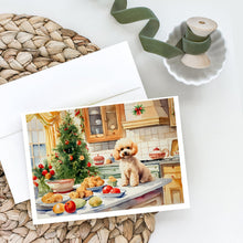 Load image into Gallery viewer, Poodle Christmas Cookies Greeting Cards - Blank Note Cards – 8-Pack of Artist-Designed Cards with Envelopes