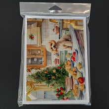 Load image into Gallery viewer, Poodle Christmas Cookies Greeting Cards - Blank Note Cards – 8-Pack of Artist-Designed Cards with Envelopes