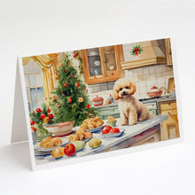 Load image into Gallery viewer, Poodle Christmas Cookies Greeting Cards - Blank Note Cards – 8-Pack of Artist-Designed Cards with Envelopes