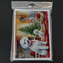 Load image into Gallery viewer, Poodle Christmas Cookies Greeting Cards - Blank Note Cards – 8-Pack of Artist-Designed Cards with Envelopes