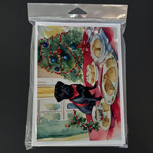 Load image into Gallery viewer, Pug Christmas Cookies Greeting Cards - Blank Note Cards – 8-Pack of Artist-Designed Cards with Envelopes