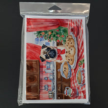 Load image into Gallery viewer, Pug Christmas Cookies Greeting Cards - Blank Note Cards – 8-Pack of Artist-Designed Cards with Envelopes