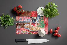 Load image into Gallery viewer, Pug Christmas Cookies Glass Cutting Boards – Durable, Decorative Kitchen Art