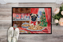 Load image into Gallery viewer, Pug Christmas Cookies Doormat - 18X27 Indoor / Outdoor Rug | Made in USA