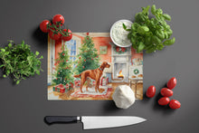 Load image into Gallery viewer, Redbone Coonhound Christmas Cookies Glass Cutting Boards – Durable, Decorative Kitchen Art