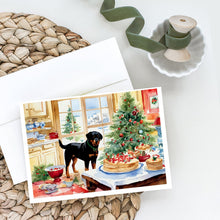 Load image into Gallery viewer, Rottweiler Christmas Cookies Greeting Cards - Blank Note Cards – 8-Pack of Artist-Designed Cards with Envelopes