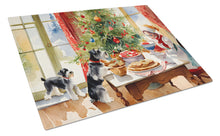 Load image into Gallery viewer, Schnauzer Christmas Cookies Glass Cutting Boards – Durable, Decorative Kitchen Art