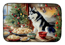 Load image into Gallery viewer, Siberian Husky Christmas Cookies Dish Drying Mat