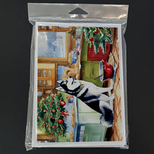 Load image into Gallery viewer, Siberian Husky Christmas Cookies Greeting Cards - Blank Note Cards – 8-Pack of Artist-Designed Cards with Envelopes