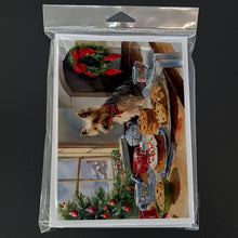 Load image into Gallery viewer, Silky Terrier Christmas Cookies Greeting Cards - Blank Note Cards – 8-Pack of Artist-Designed Cards with Envelopes