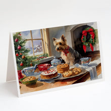 Load image into Gallery viewer, Silky Terrier Christmas Cookies Greeting Cards - Blank Note Cards – 8-Pack of Artist-Designed Cards with Envelopes