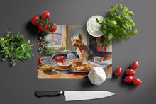 Load image into Gallery viewer, Silky Terrier Christmas Cookies Glass Cutting Boards – Durable, Decorative Kitchen Art
