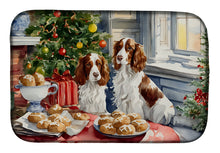Load image into Gallery viewer, Welsh Springer Spaniel Christmas Cookies Dish Drying Mat