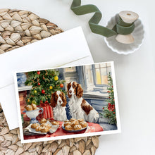 Load image into Gallery viewer, Welsh Springer Spaniel Christmas Cookies Greeting Cards - Blank Note Cards – 8-Pack of Artist-Designed Cards with Envelopes