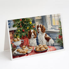Load image into Gallery viewer, Welsh Springer Spaniel Christmas Cookies Greeting Cards - Blank Note Cards – 8-Pack of Artist-Designed Cards with Envelopes