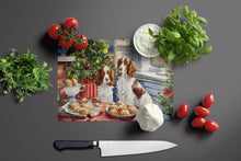 Load image into Gallery viewer, Welsh Springer Spaniel Christmas Cookies Glass Cutting Boards – Durable, Decorative Kitchen Art