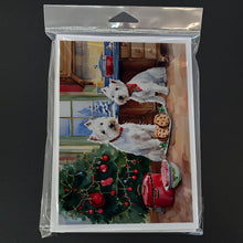 Load image into Gallery viewer, Westie Christmas Cookies Greeting Cards - Blank Note Cards – 8-Pack of Artist-Designed Cards with Envelopes