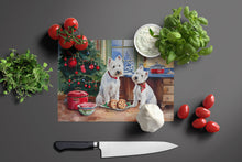 Load image into Gallery viewer, Westie Christmas Cookies Glass Cutting Boards – Durable, Decorative Kitchen Art