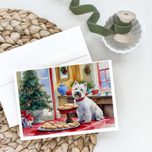 Load image into Gallery viewer, Westie Christmas Cookies Greeting Cards - Blank Note Cards – 8-Pack of Artist-Designed Cards with Envelopes