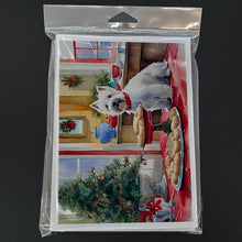 Load image into Gallery viewer, Westie Christmas Cookies Greeting Cards - Blank Note Cards – 8-Pack of Artist-Designed Cards with Envelopes