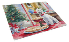 Load image into Gallery viewer, Westie Christmas Cookies Glass Cutting Boards – Durable, Decorative Kitchen Art