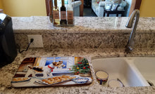 Load image into Gallery viewer, Wire Fox Terrier Christmas Cookies Dish Drying Mat