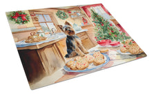 Load image into Gallery viewer, Yorkshire Terrier Yorkie Christmas Cookies Glass Cutting Boards – Durable, Decorative Kitchen Art