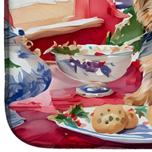Load image into Gallery viewer, Yorkshire Terrier Yorkie Christmas Cookies Dish Drying Mat