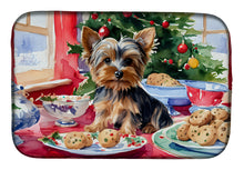 Load image into Gallery viewer, Yorkshire Terrier Yorkie Christmas Cookies Dish Drying Mat
