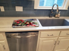 Load image into Gallery viewer, Christmas Bows &amp; Ribbons Dish Drying Mat