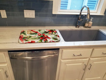 Load image into Gallery viewer, Christmas Bows &amp; Ribbons Dish Drying Mat