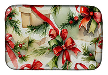 Load image into Gallery viewer, Christmas Bows &amp; Ribbons Dish Drying Mat