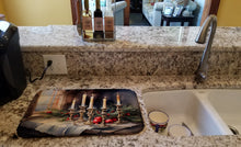Load image into Gallery viewer, Christmas Candles Dish Drying Mat