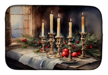 Load image into Gallery viewer, Christmas Candles Dish Drying Mat