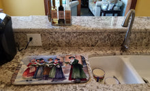 Load image into Gallery viewer, Christmas Carolers Dish Drying Mat