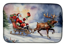 Load image into Gallery viewer, Christmas Santa and Sleigh Dish Drying Mat