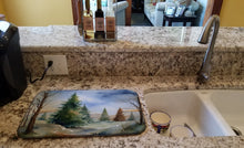 Load image into Gallery viewer, Christmas Trees Dish Drying Mat