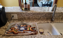 Load image into Gallery viewer, Christmas Gingerbread Men Dish Drying Mat