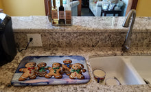 Load image into Gallery viewer, Christmas Gingerbread Dish Drying Mat