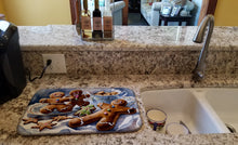 Load image into Gallery viewer, Christmas Gingerbread Dish Drying Mat