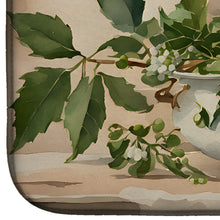 Load image into Gallery viewer, Christmas Mistletoe Dish Drying Mat