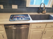 Load image into Gallery viewer, Christmas Snowmen Dish Drying Mat