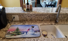 Load image into Gallery viewer, Christmas Snowmen Dish Drying Mat